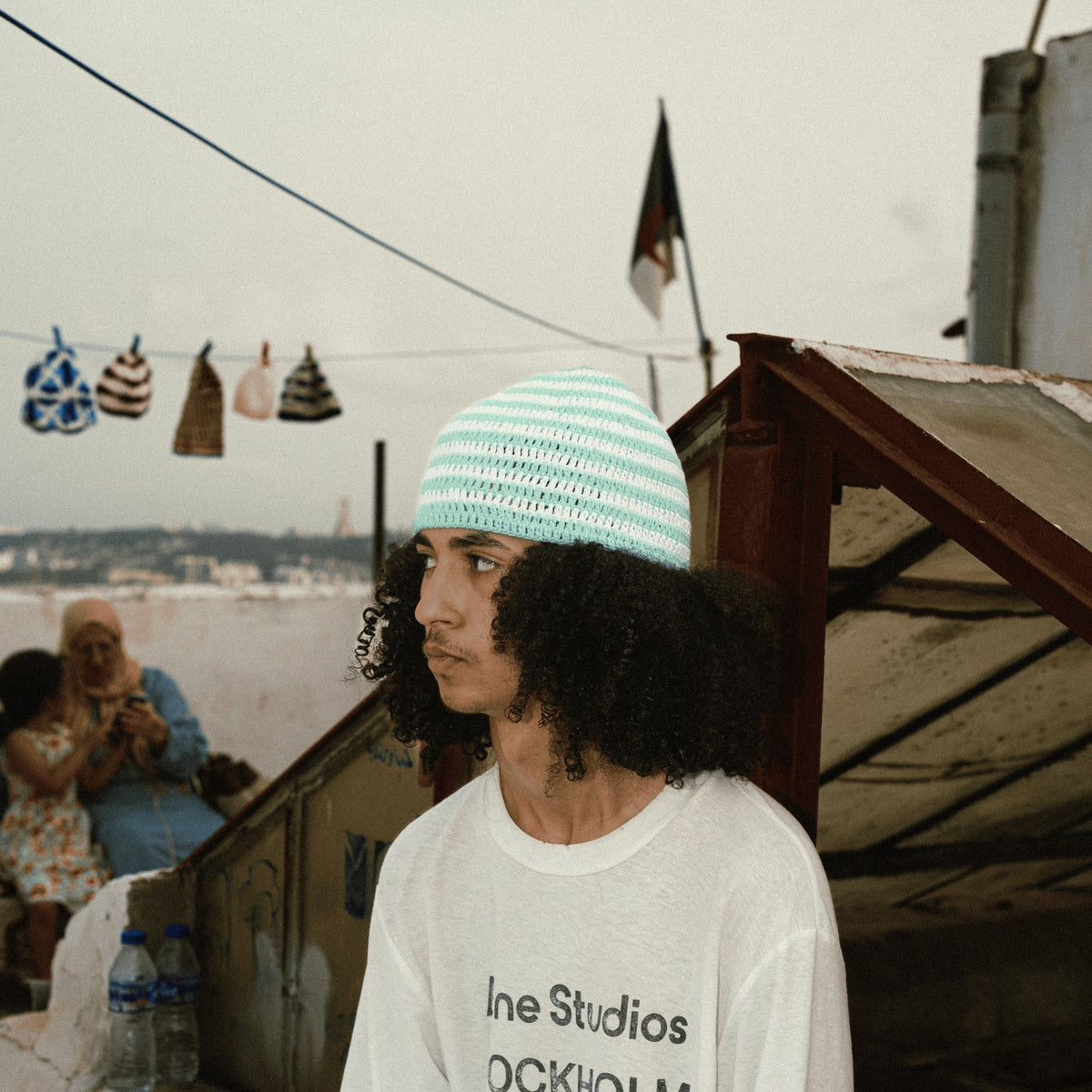 SAMA - BONNET EN CROCHET CHECHA TURQUOISE