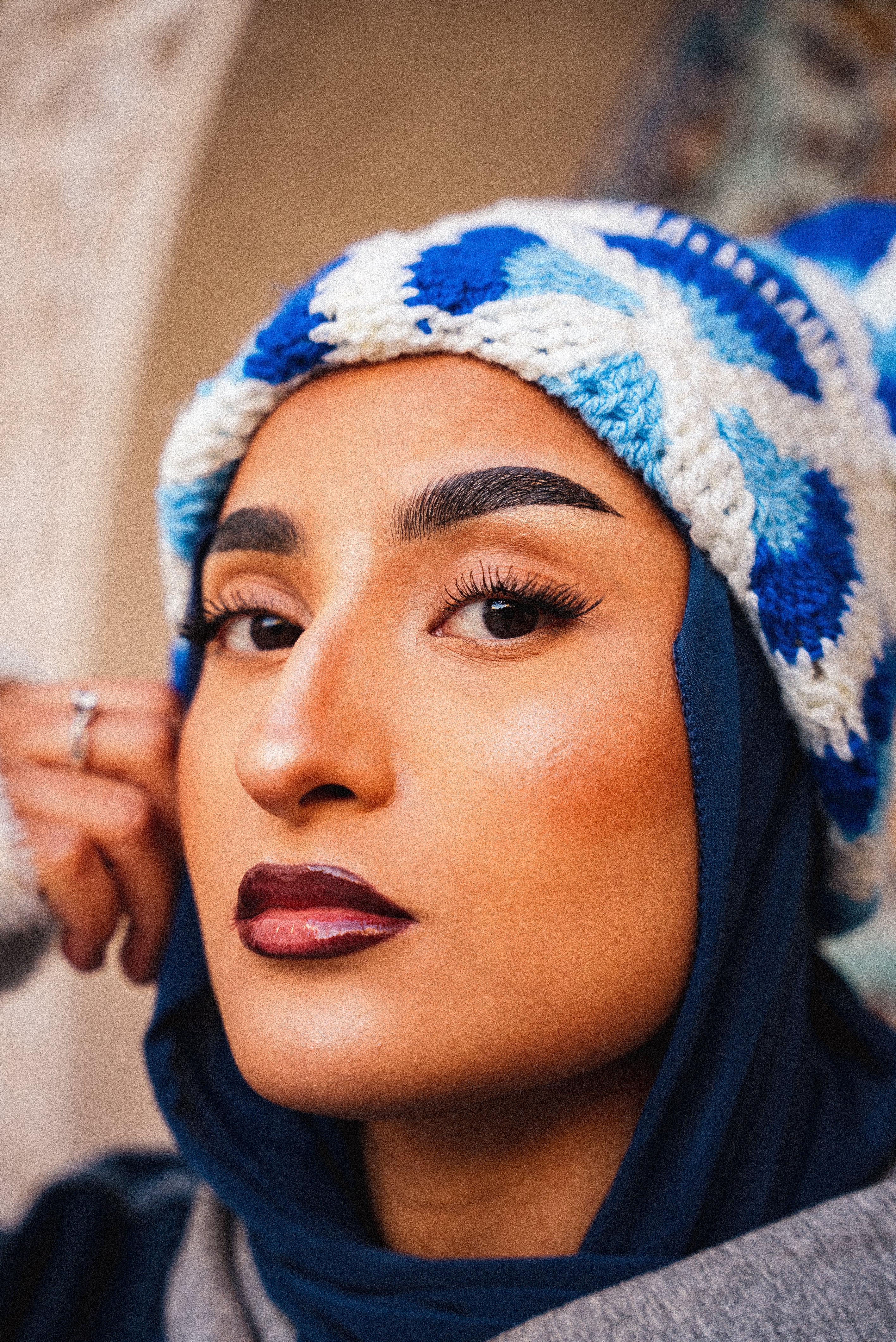 BAHR - BONNET EN CROCHET BLEU