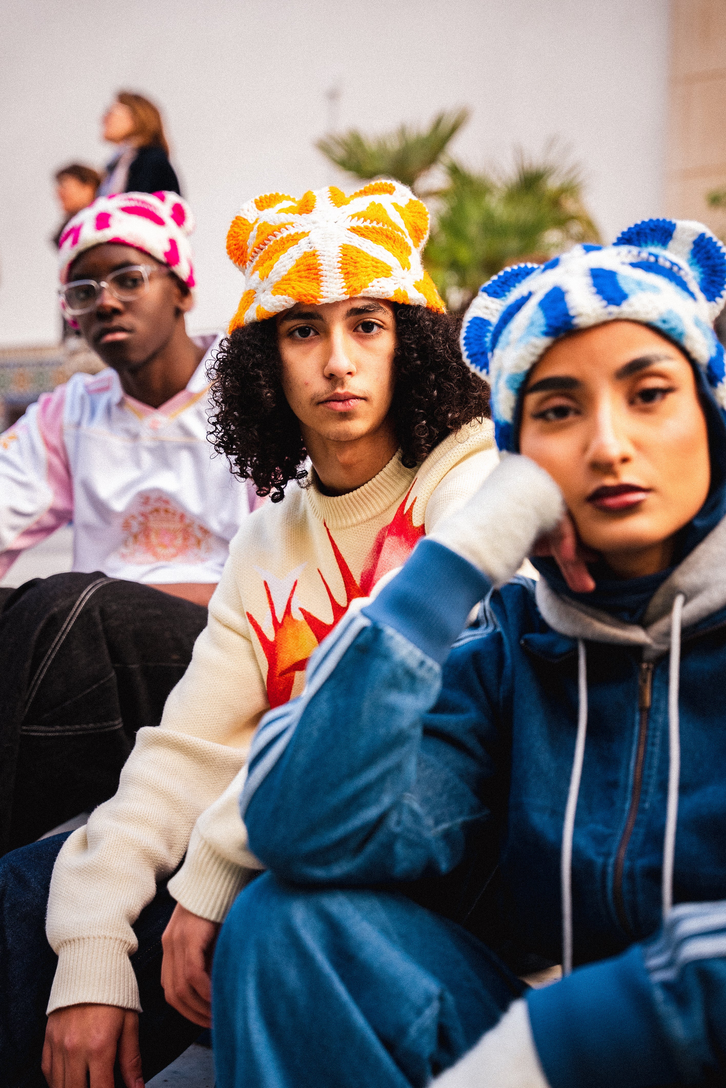 CHEMS - BONNET EN CROCHET ORANGE