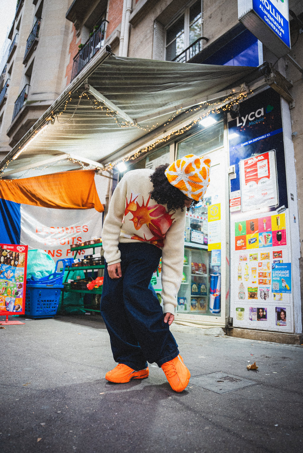 CHEMS - BONNET EN CROCHET ORANGE