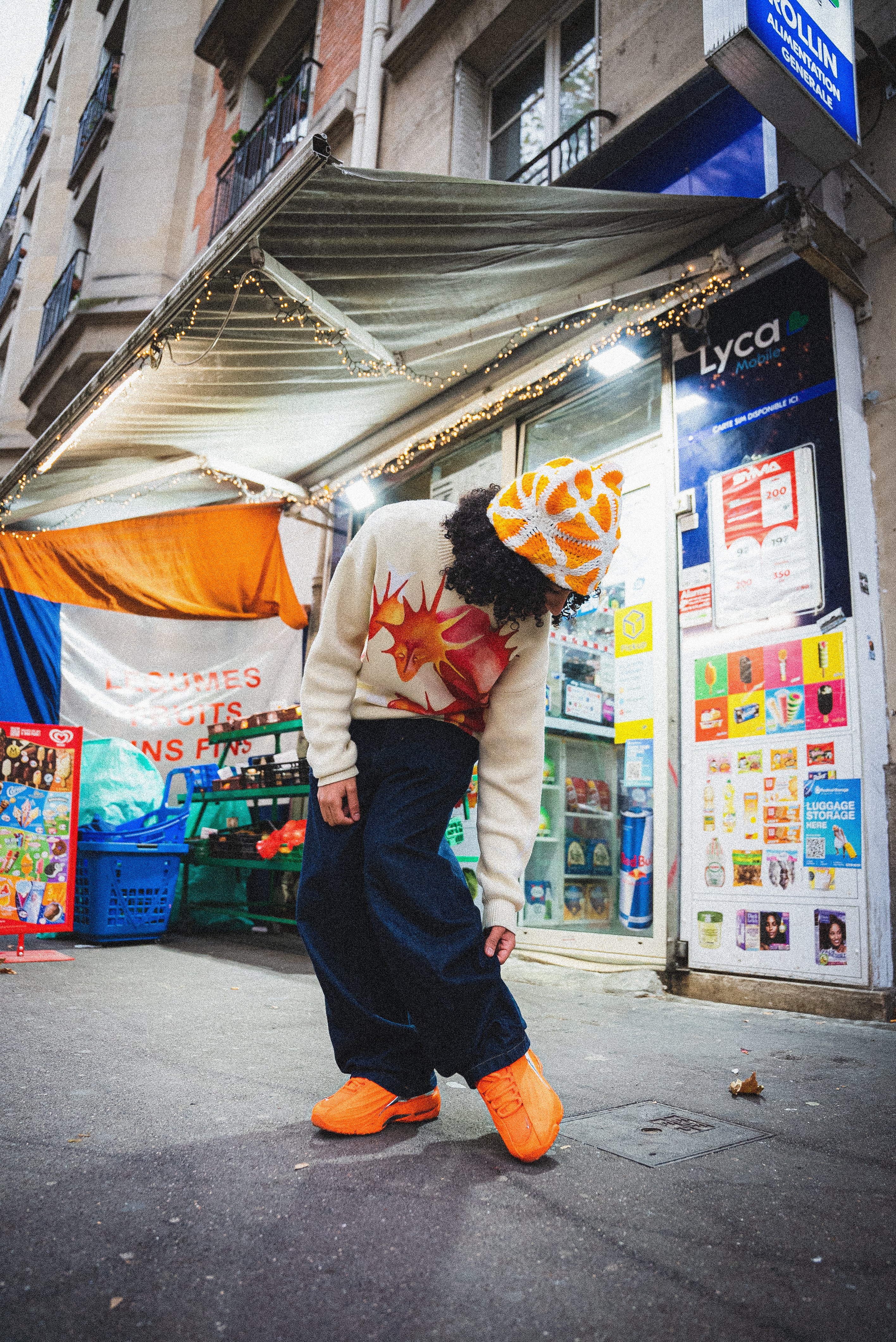 CHEMS - BONNET EN CROCHET ORANGE