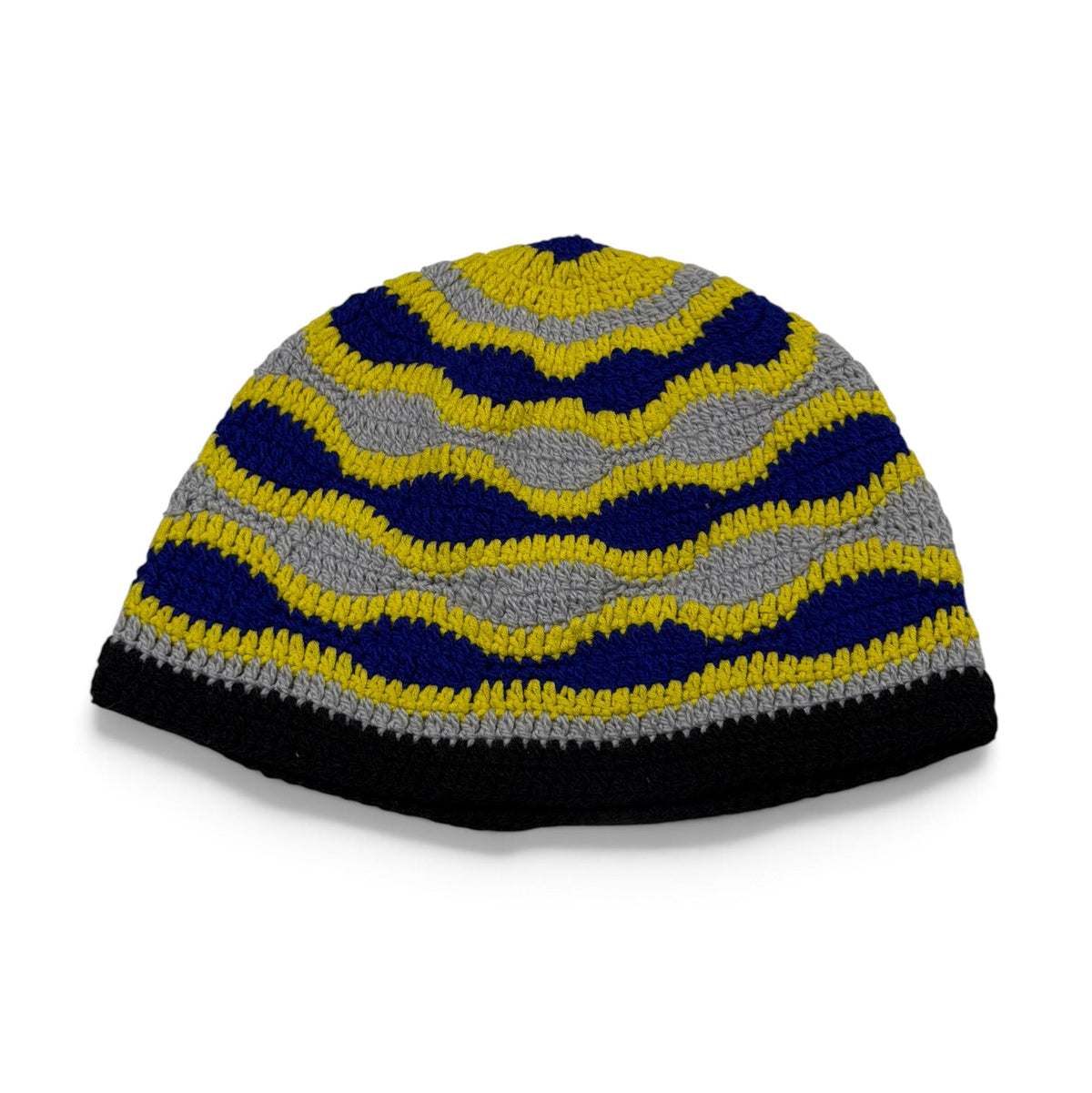 MOUJA - BONNET EN CROCHET CHECHA BLEU/JAUNE