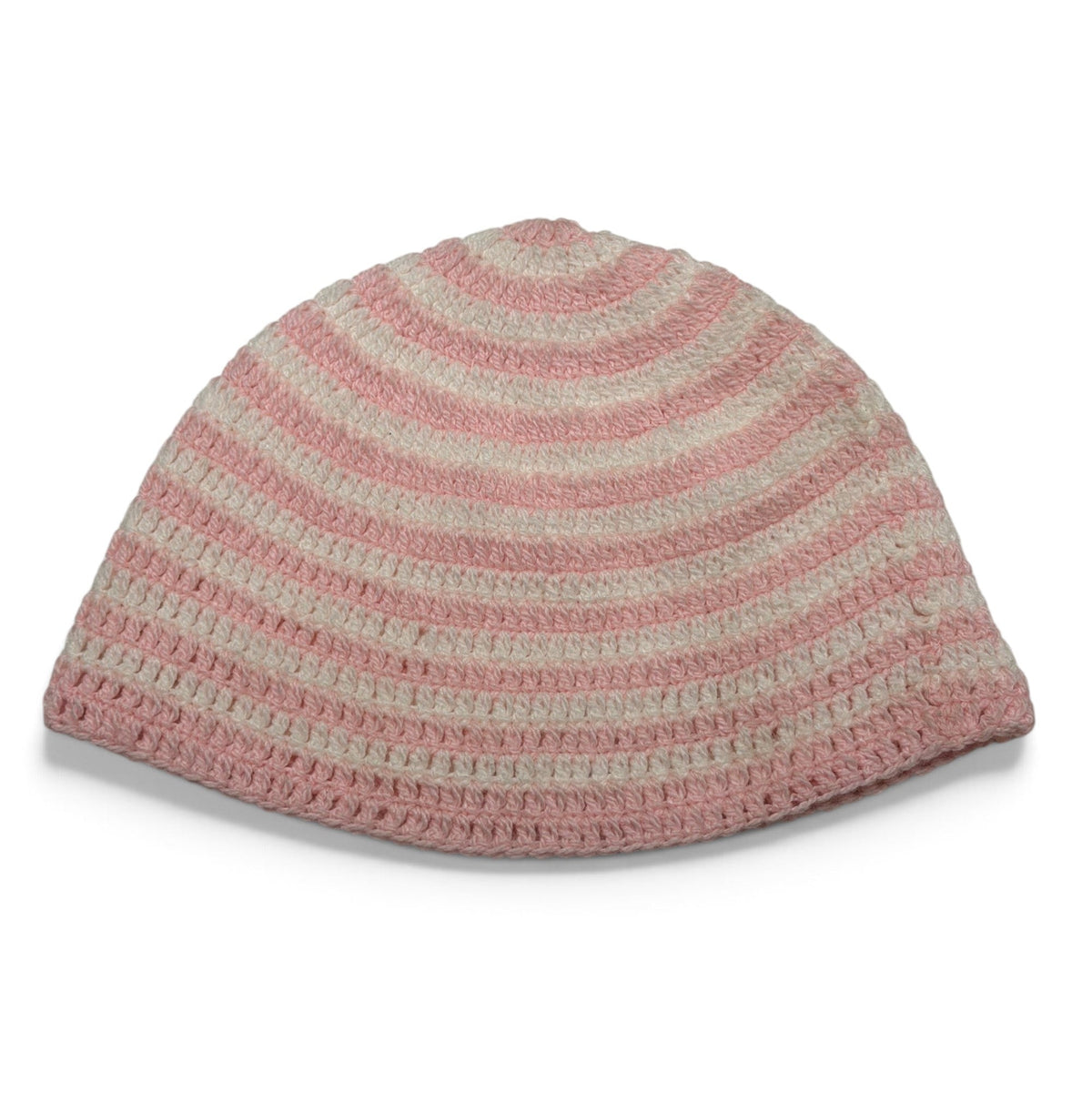WARDA - BONNET EN CROCHET CHECHA ROSE/BLANC