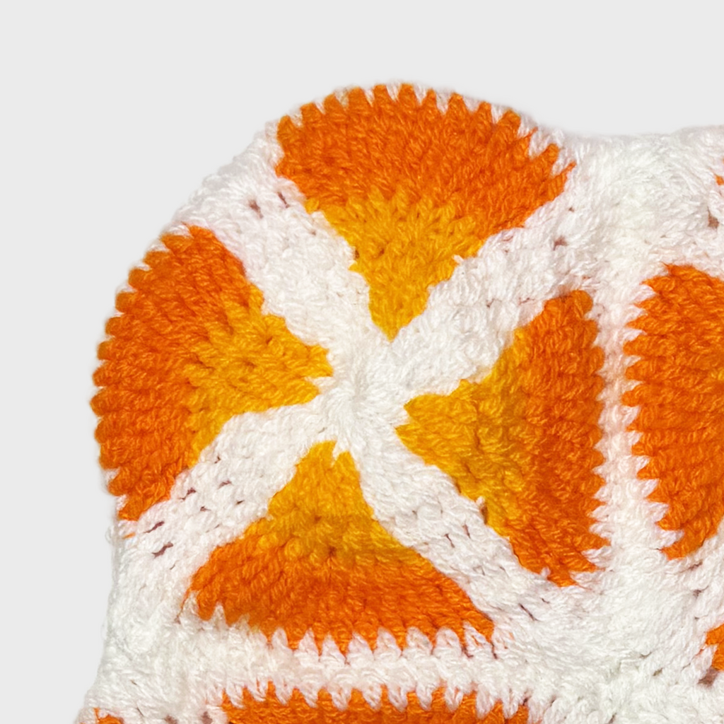 CHEMS - BONNET EN CROCHET ORANGE
