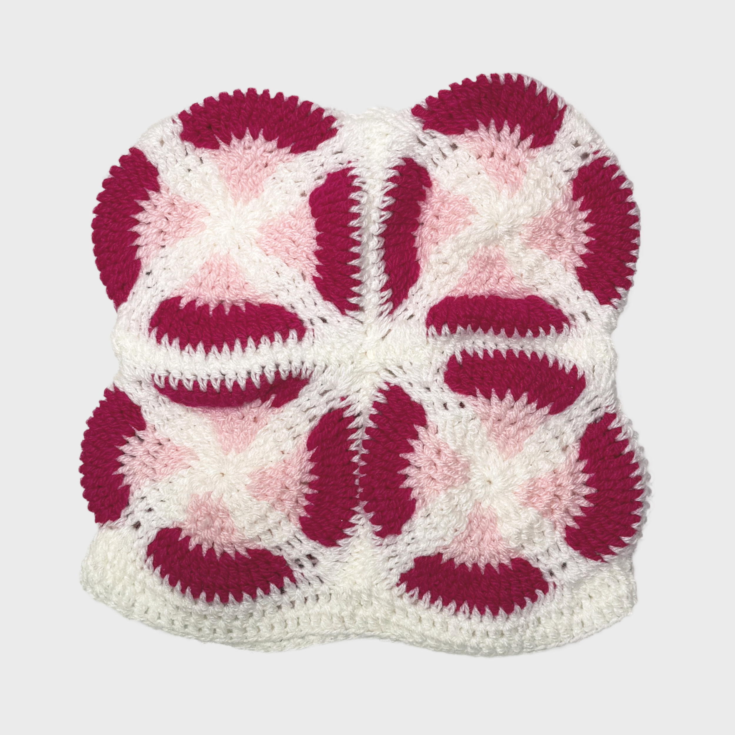 WARDA - BONNET EN CROCHET ROSE